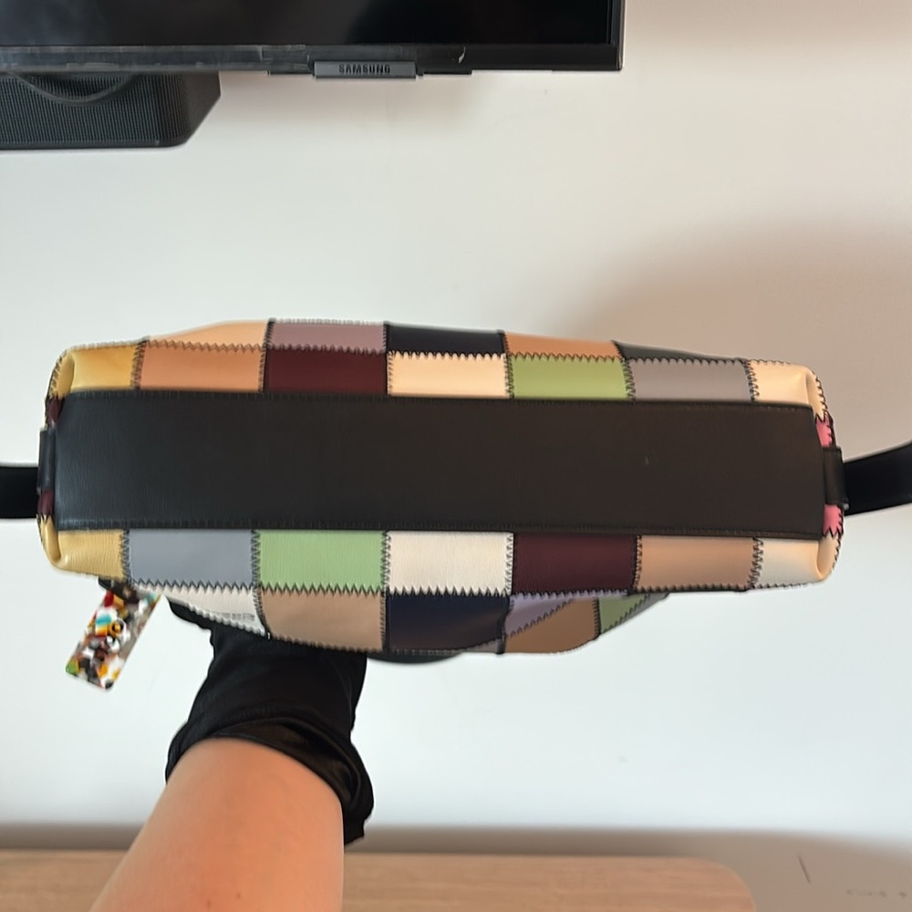 Alter/Ego Slouchy Shoulder Bag In Patchwork Multicolored Checkerboard Multi1 - Picture 12 of 17
